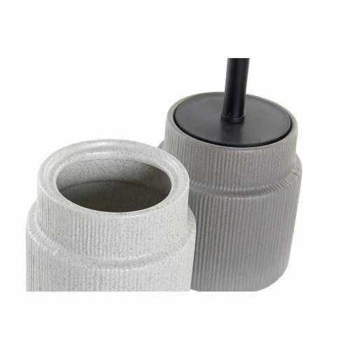 WC Četka DKD Home Decor Svjetlo siva Tamno sivo Čelik Gres Keramika Scandi 10 x 10 x 39 cm (2 kom.) Cijena