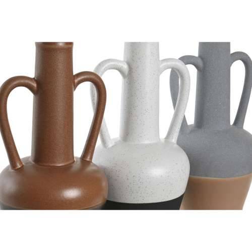 Vrč DKD Home Decor Bijela Siva Terakota Porculan 12,7 x 12,5 x 30 cm (3 kom.) Cijena