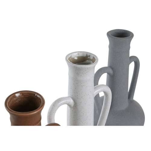 Vrč DKD Home Decor Bijela Siva Terakota Porculan 12,7 x 12,5 x 30 cm (3 kom.) Cijena