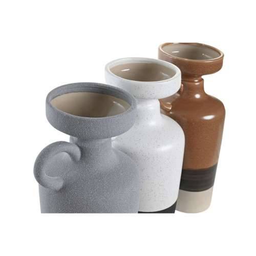 Vrč DKD Home Decor Bijela Siva Terakota Porculan 13,3 x 11 x 27,3 cm 13,3 x 11 x 28 cm (3 kom.) Cijena