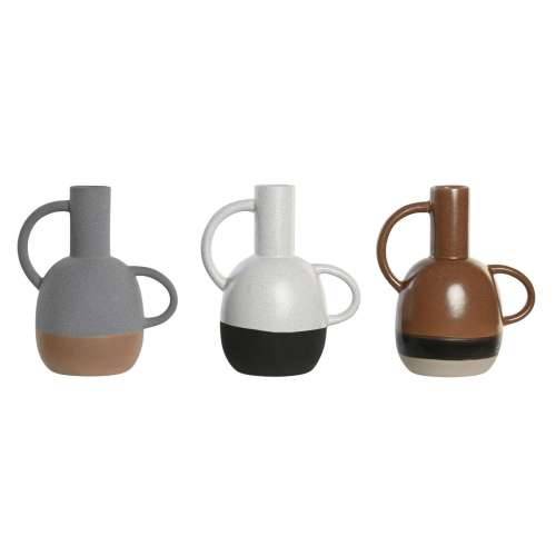 Vrč DKD Home Decor Bijela Siva Terakota Porculan 19,5 x 12 x 22,6 cm (3 kom.) Cijena