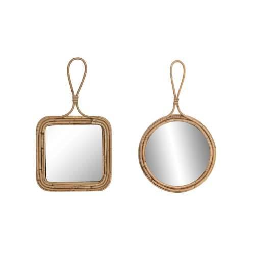 Zidno ogledalo Home ESPRIT Prirodno 24 x 2,5 x 40 cm (2 kom.) Cijena