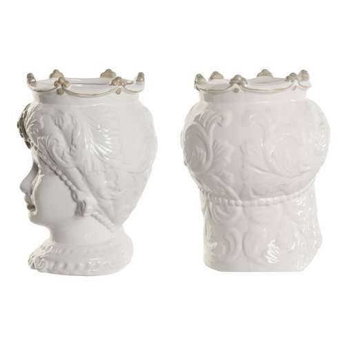 Tegla za biljke Home ESPRIT Bijela Bež Porculan 15 x 15 x 26.5 cm (2 kom.) Cijena