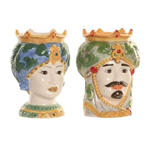 Tegla za biljke Home ESPRIT Zelena Pisana Porculan 15 x 15 x 26.5 cm (2 kom.) Cijena