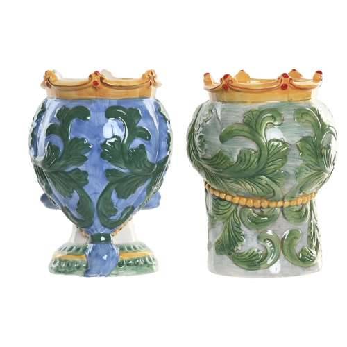 Tegla za biljke Home ESPRIT Zelena Pisana Porculan 15 x 15 x 26.5 cm (2 kom.) Cijena