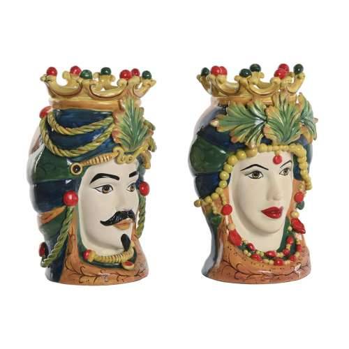 Tegla za biljke Home ESPRIT Zelena Pisana Porculan 20 x 20 x 29 cm (2 kom.) Cijena