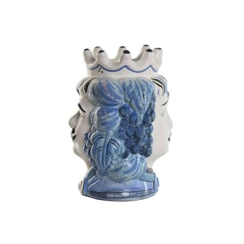 Tegla za biljke Home ESPRIT Plava Bijela Porculan 15 x 15 x 26 cm Cijena