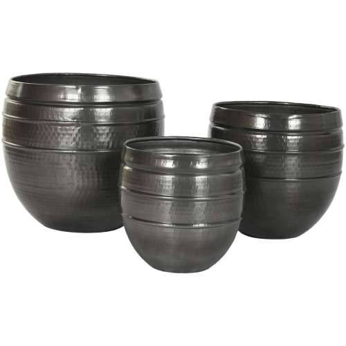 Tegla za biljke Home ESPRIT Siva Aluminij moderan 41 x 41 x 40 cm 40 x 40 x 40,5 cm (3 Dijelovi) Cijena