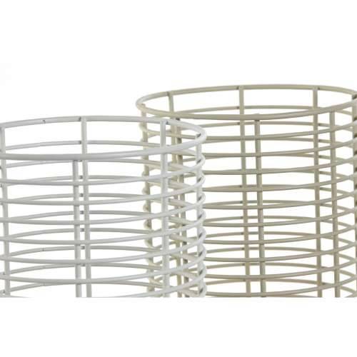 Košara za pribor za jelo Home ESPRIT Bež Siva Prirodno Metal Kaučukovac 13,5 x 13,5 x 17 cm (2 kom.) Cijena