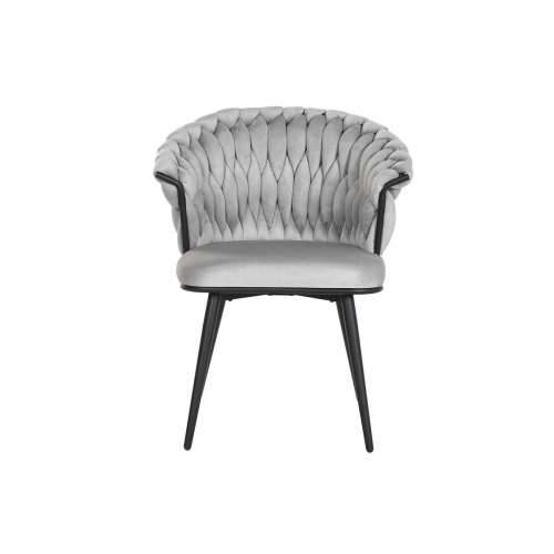 Blagavaonska stolica Home ESPRIT Crna Siva Poliester Metal 60 x 66 x 84 cm 66 x 60 x 84 cm Cijena