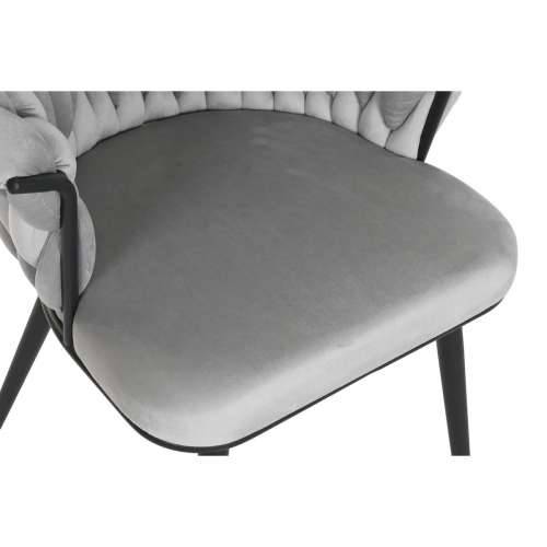 Blagavaonska stolica Home ESPRIT Crna Siva Poliester Metal 60 x 66 x 84 cm 66 x 60 x 84 cm Cijena