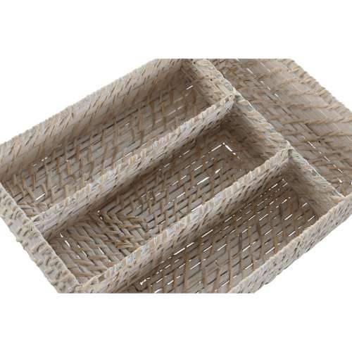 Organizator Pribora za Jelo Home ESPRIT Bijela Prirodno Bambus 34 x 24 x 6 cm Cijena