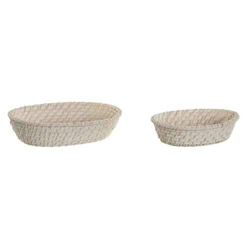 Set košara Home ESPRIT Bijela Prirodno Bambus Ratan 29 x 22 x 7 cm Cijena