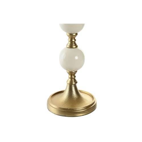 Svijećnjak Home ESPRIT Bijela zlatan Aluminij moderan 15 x 15 x 33 cm Cijena