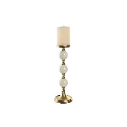 Svijećnjak Home ESPRIT Bijela zlatan Aluminij moderan 15 x 15 x 43.5 cm Cijena