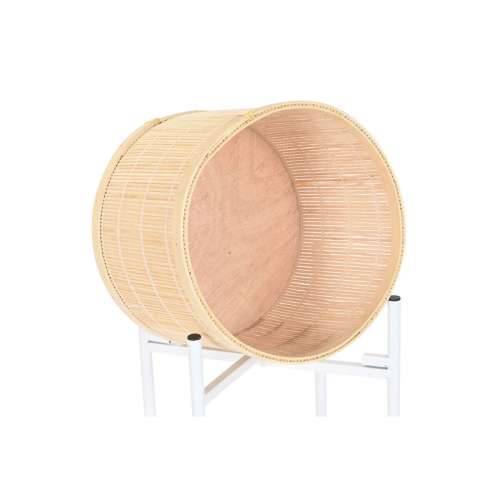 Tegla za biljke Home ESPRIT Bijela Prirodno Metal Bambus 31 x 31 x 103 cm (3 Dijelovi) Cijena