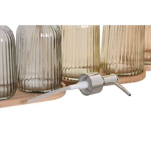 Set za Kupaonicu Home ESPRIT Siva Oranžna Jantar Bambus Kristal 3 Dijelovi Cijena