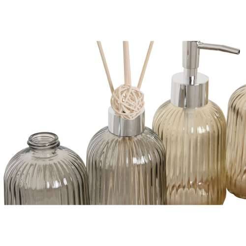 Set za Kupaonicu Home ESPRIT Siva Oranžna Jantar Bambus Kristal 3 Dijelovi Cijena