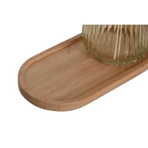 Set za Kupaonicu Home ESPRIT Siva Oranžna Jantar Bambus Kristal 3 Dijelovi Cijena