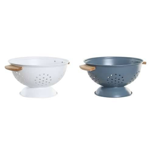 ocjeđivač DKD Home Decor Plava Bijela Bambus Nehrđajući Čelik 30 x 24,5 x 14 cm (2 kom.) Cijena
