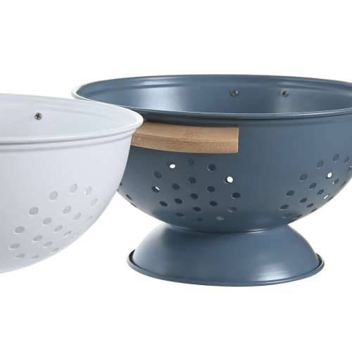 ocjeđivač DKD Home Decor Plava Bijela Bambus Nehrđajući Čelik 30 x 24,5 x 14 cm (2 kom.) Cijena