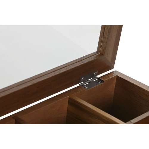 Kutija za Čajeve Home ESPRIT Prirodno Kristal Drvo akacije 20,5 x 20,5 x 6,5 cm Cijena