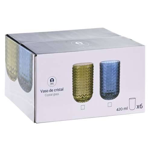 Set Čaša Home ESPRIT Zelena Kristal S olakšanjem 420 ml (6 kom.) Cijena