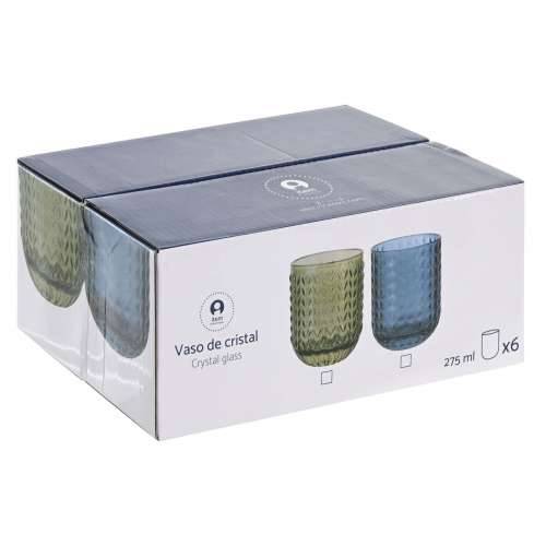Set Čaša Home ESPRIT Plava Kristal 275 ml (6 kom.) Cijena