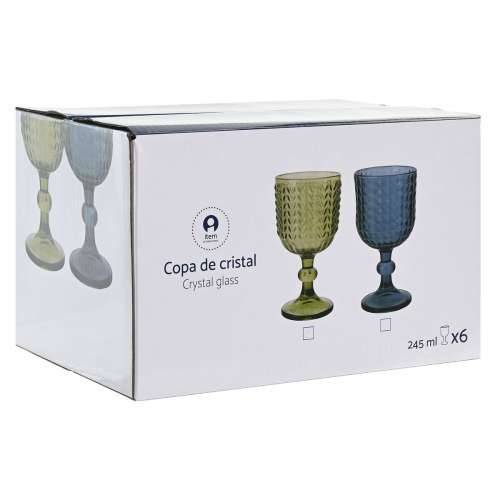 Set Čaša Home ESPRIT Plava Kristal 260 ml (6 kom.) Cijena