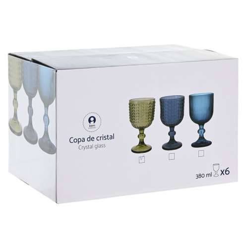 Set Čaša Home ESPRIT Plava Kristal 380 ml (6 kom.) Cijena