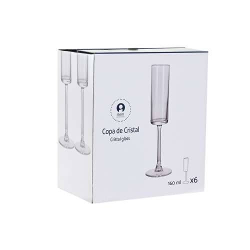 Čaša za šampanjac Home ESPRIT Providan Kristal 160 ml (6 kom.) Cijena