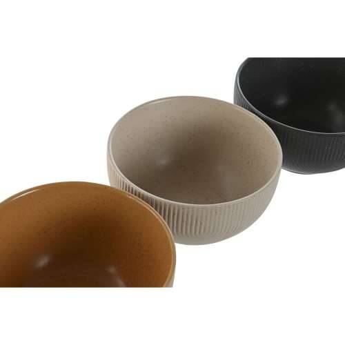 Zdjela Home ESPRIT Bež Siva Horčica Terakota Gres Keramika Scandi 480 ml 14 x 14 x 7,5 cm (4 kom.) Cijena