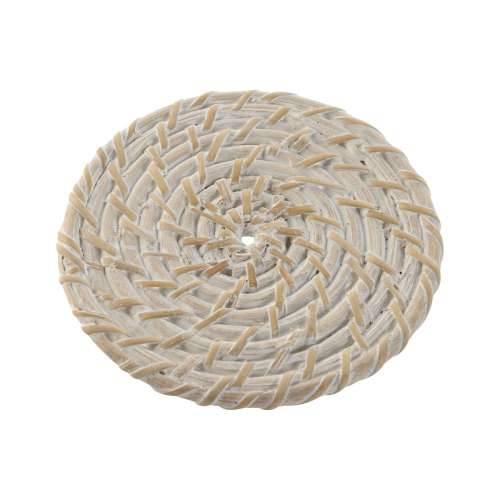 Podmetači za čaše Home ESPRIT Bijela Prirodno Bambus Ratan 12 x 12 x 6 cm Cijena