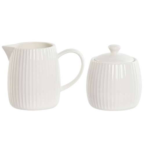 Recipient pentru lapte și zahăr Home ESPRIT Bijela Porculan 250 ml 12 x 7,6 x 9 cm 2 Dijelovi Cijena