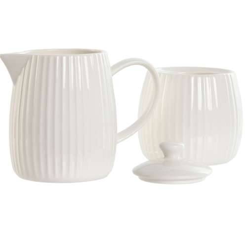Recipient pentru lapte și zahăr Home ESPRIT Bijela Porculan 250 ml 12 x 7,6 x 9 cm 2 Dijelovi Cijena