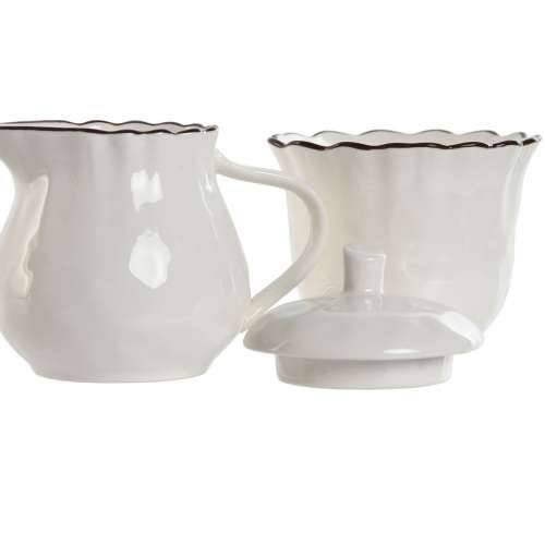 Recipient pentru lapte și zahăr Home ESPRIT Bijela Smeđa Porculan 250 ml 12 x 8,4 x 8 cm 2 Dijelovi Cijena