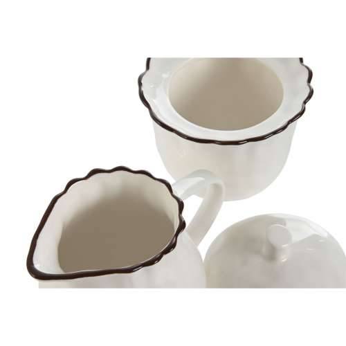 Recipient pentru lapte și zahăr Home ESPRIT Bijela Smeđa Porculan 250 ml 12 x 8,4 x 8 cm 2 Dijelovi Cijena