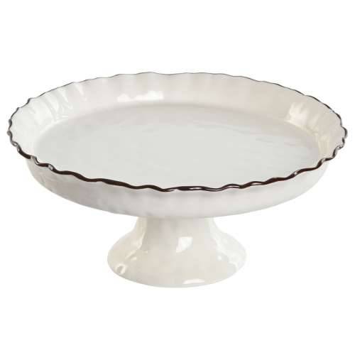 Plakans šķīvis Home ESPRIT Bijela Smeđa Porculan 26 x 26 x 11 cm Cijena