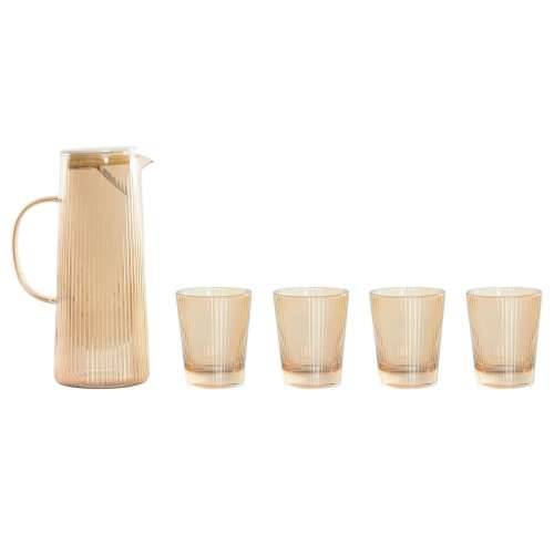 Set čaša s bocom Home ESPRIT Jantar Borosilikatno staklo 1,25 L Cijena