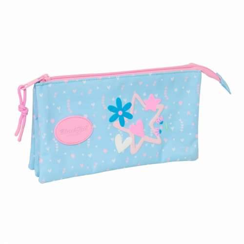 Trostruka pernica BlackFit8 Smile Roza Svetlo Plava 22 x 12 x 3 cm Cijena
