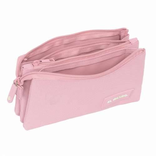 Trostruka pernica El Ganso Pink Roza 22 x 12 x 3 cm Cijena