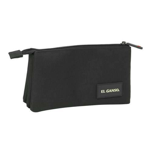 Trostruka pernica El Ganso Black Crna 22 x 12 x 3 cm Cijena