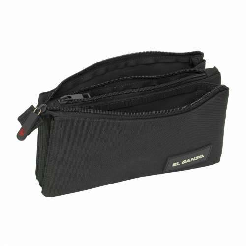 Trostruka pernica El Ganso Black Crna 22 x 12 x 3 cm Cijena