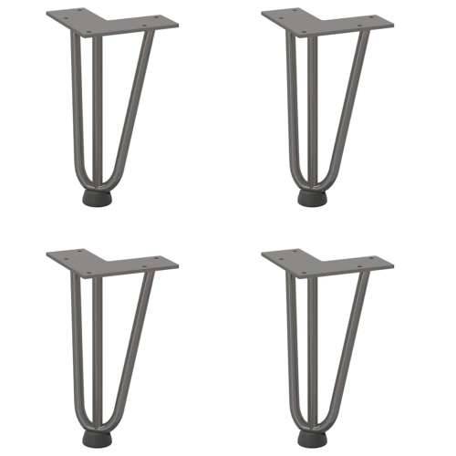 Noge s ukosnicama za stolić za kavu 4 kom. Prirodni čelik 20 cm Puni čelik - Prirodna 20 cm 1 3 rods Cijena