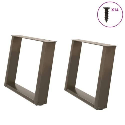 Noge za klub stolić U-oblik 2 kom Prirodni čelik 60 x (42-43) cm Čelik - Prirodna 60 x (42-43) cm 1 Cijena