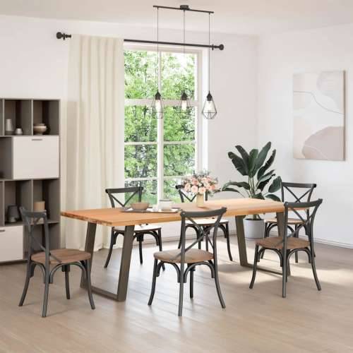 Noge za blagovaonski stol U-oblik 2 kom Prirodni čelik 80 x (72-73) cm Čelik - Prirodna 80 x (72-73) cm 1 Cijena