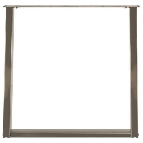 Noge za blagovaonski stol U-oblik 2 kom Prirodni čelik 80 x (72-73) cm Čelik - Prirodna 80 x (72-73) cm 1 Cijena