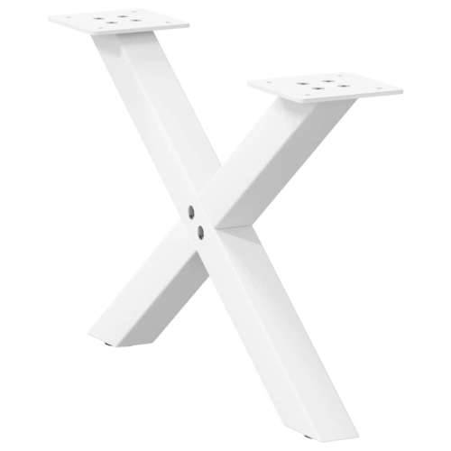 Noge za klub stolić u obliku slova X, 2 kom, bijele, 50 x (30-31) cm, čelik - Bijela 50 x (30-31) cm (40 mm) 2 1 Cijena
