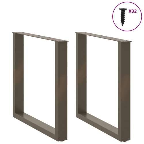 Noge za blagovaonski stol U-oblik 2 kom Prirodni čelik 90 x (72-73) cm Čelik - Prirodna 90 x (72-73) cm 2 1 Cijena