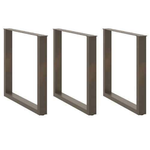 Noge za blagovaonski stol U-oblik 3 kom Prirodni čelik 90 x (72-73) cm Čelik - Prirodna 90 x (72-73) cm 3 1 Cijena